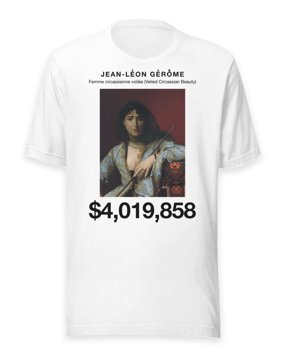T-shirt: Femme circassienne voilée (Veiled Circassian Beauty) by Jean-Léon Gérôme