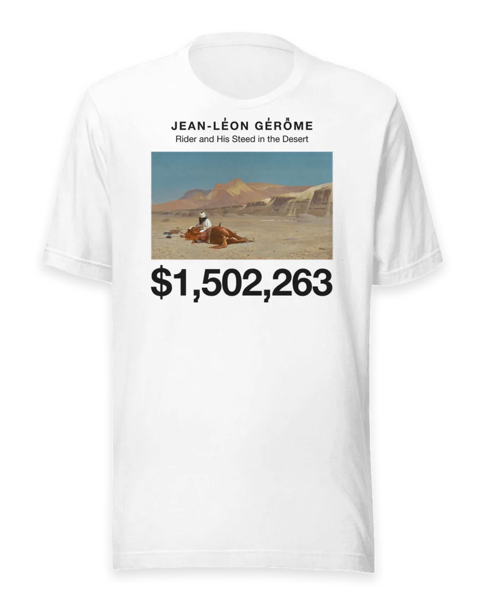 T-shirt: Rider and His Steed in the Desert by Jean-Léon Gérôme