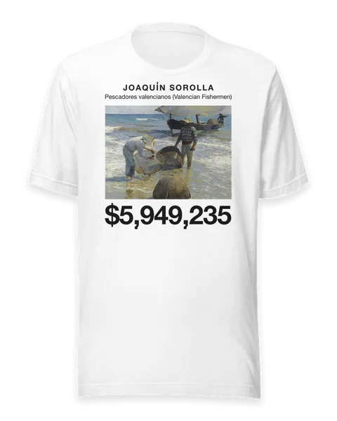 Pescadores valencianos (Valencian Fishermen) by Joaquín Sorolla, on a white t-shirt