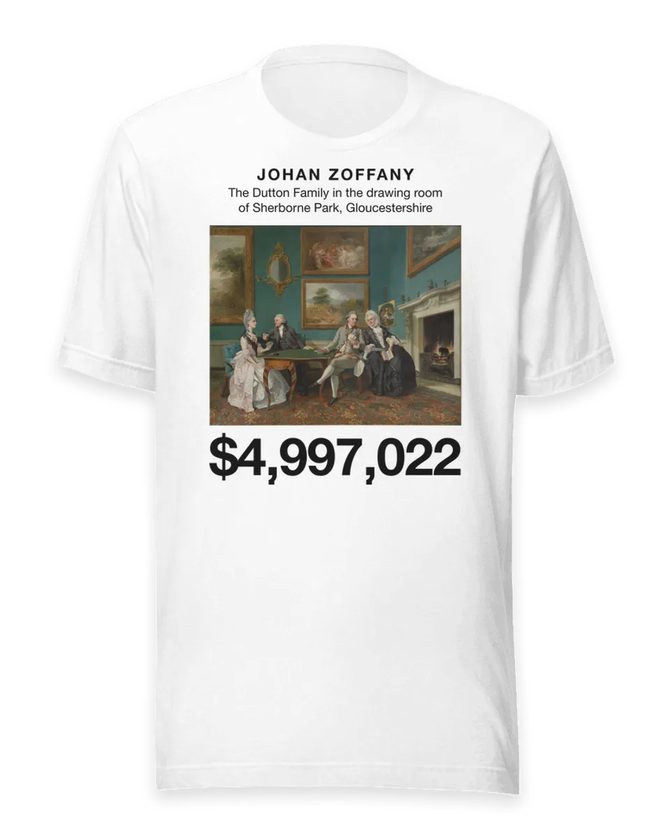 T-shirt: The Dutton Family in the drawing room of Sherborne Park, Gloucestershire by Johan Zoffany