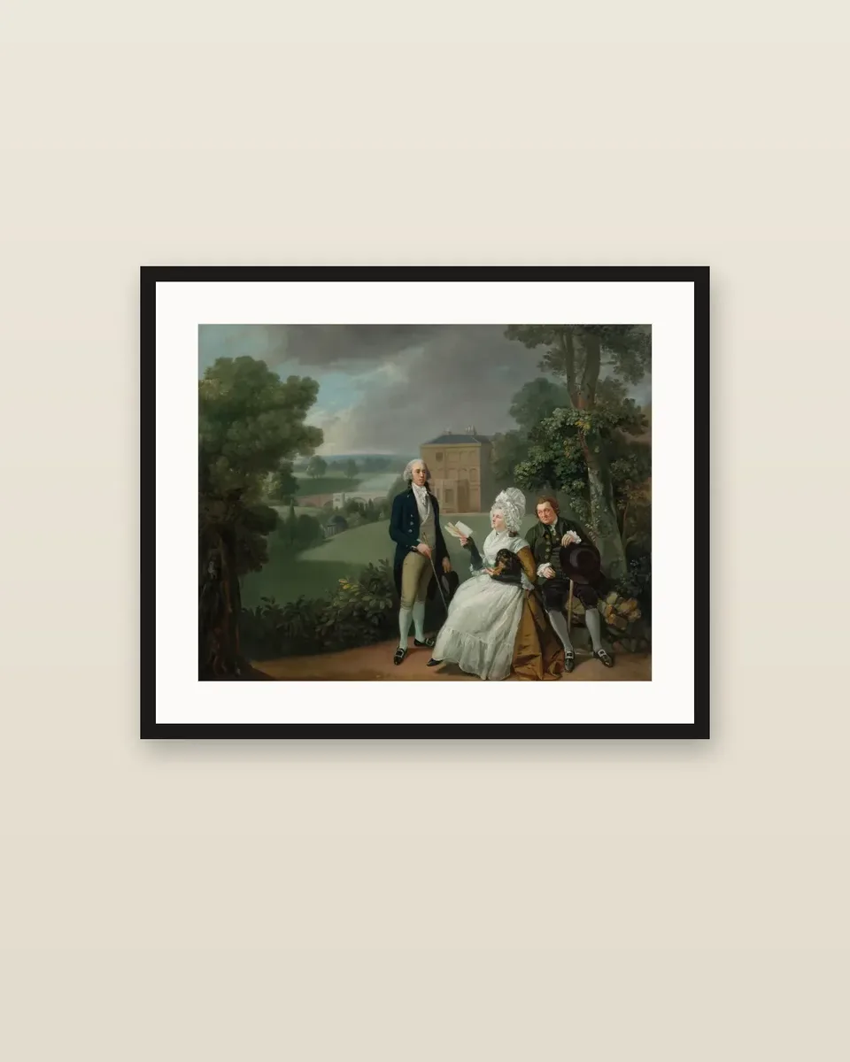 The Sayer Family of Richmond by Johan Zoffany, framed