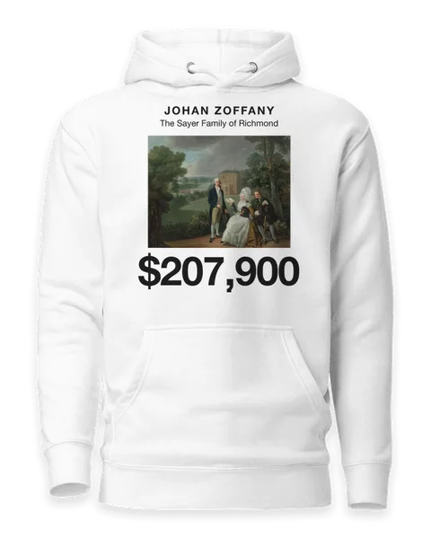 The Sayer Family of Richmond by Johan Zoffany, on a white hoodie