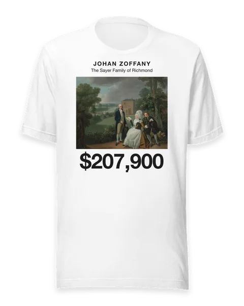 The Sayer Family of Richmond by Johan Zoffany, on a white t-shirt