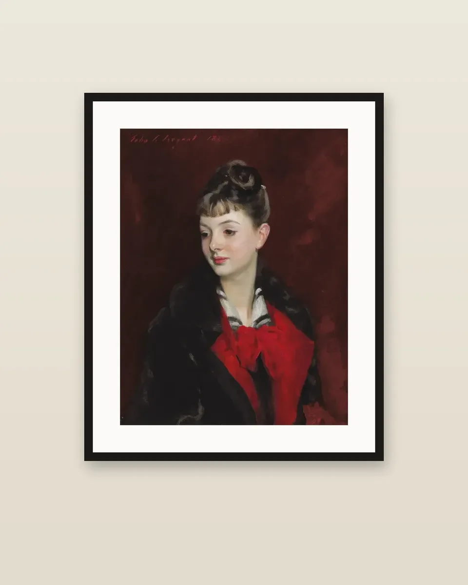 Mademoiselle Suzanne Poirson by John Singer Sargent, framed