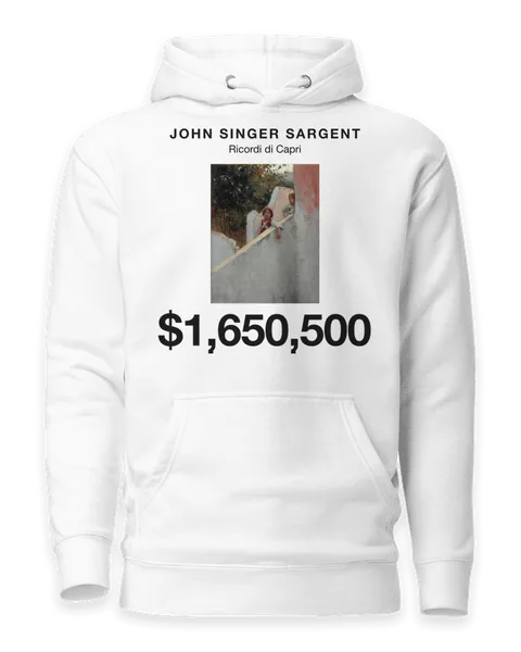 Ricordi di Capri by John Singer Sargent, on a white hoodie