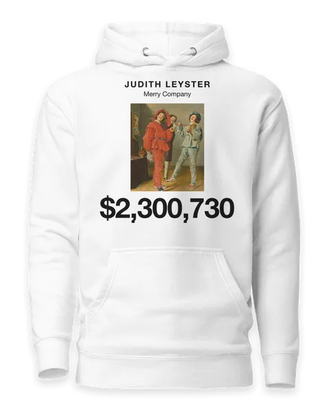 Merry Company by Judith Leyster, on a white hoodie
