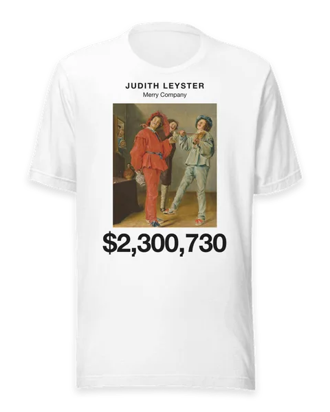 Merry Company by Judith Leyster, on a white t-shirt