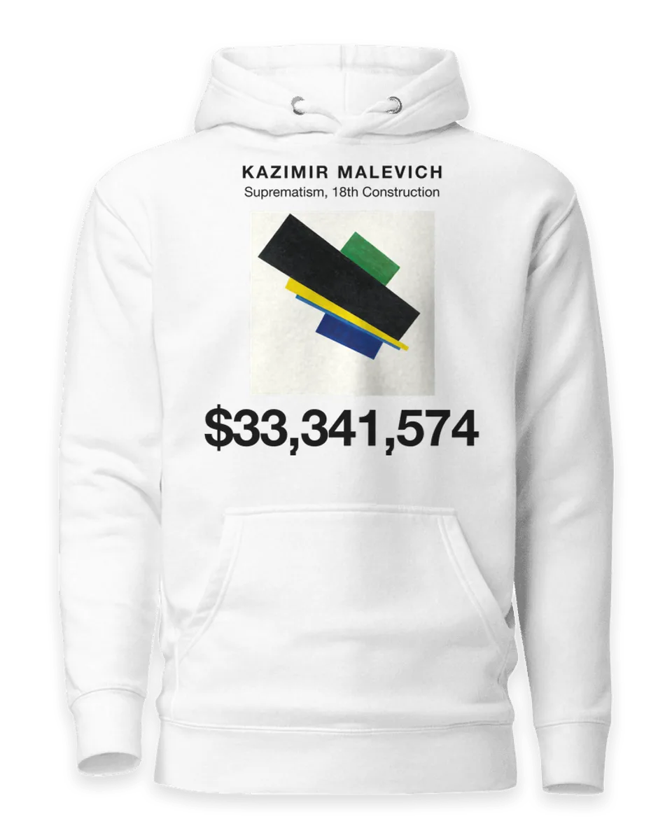 Hoodie: Suprematism, 18th Construction by Kazimir Malevich
