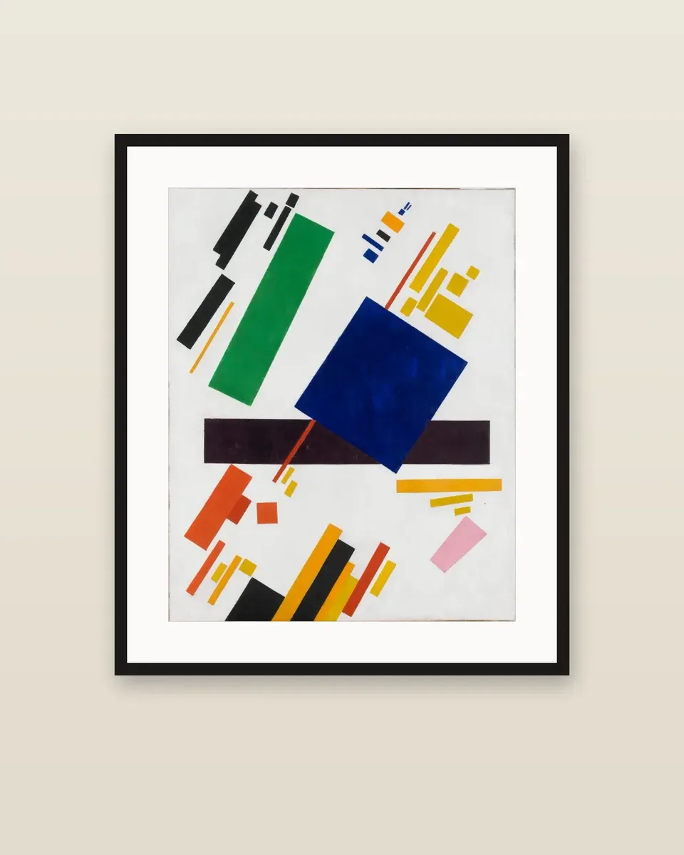 Suprematist Composition by Kazimir Malevich, framed
