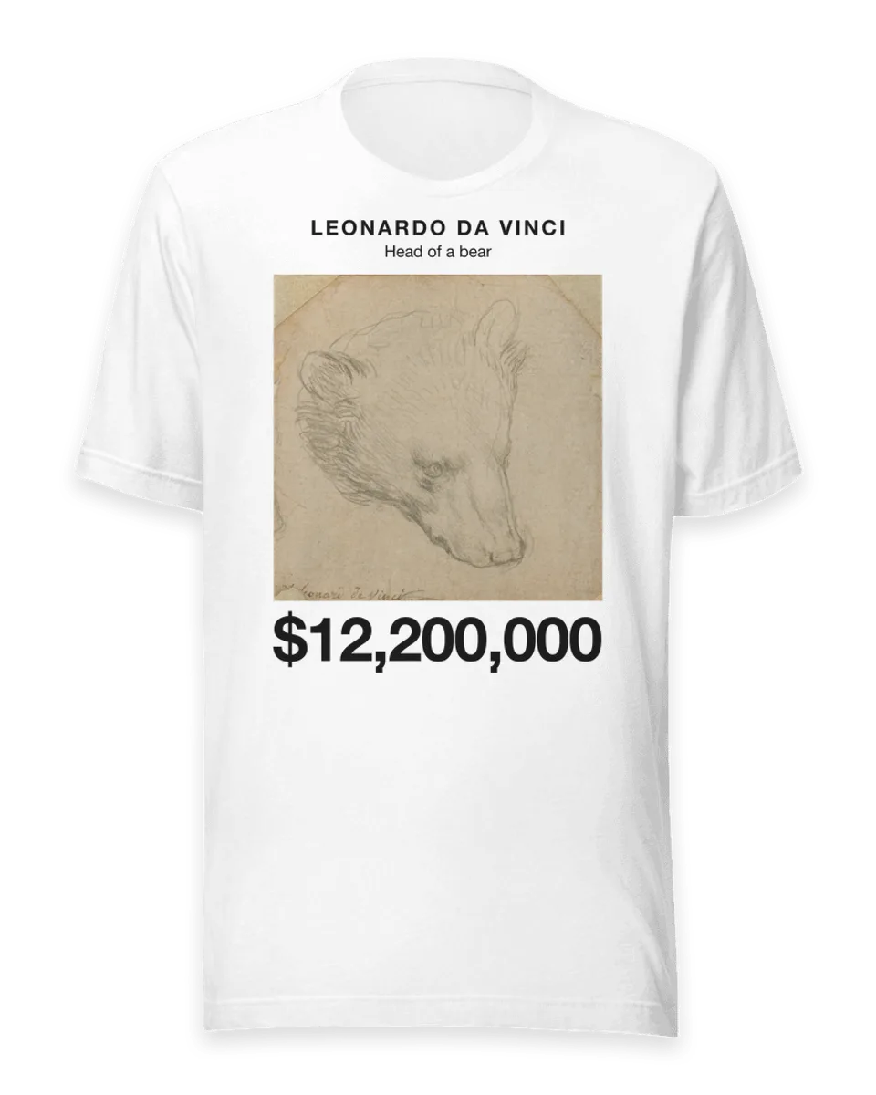 T-shirt: Head of a bear by Leonardo da Vinci