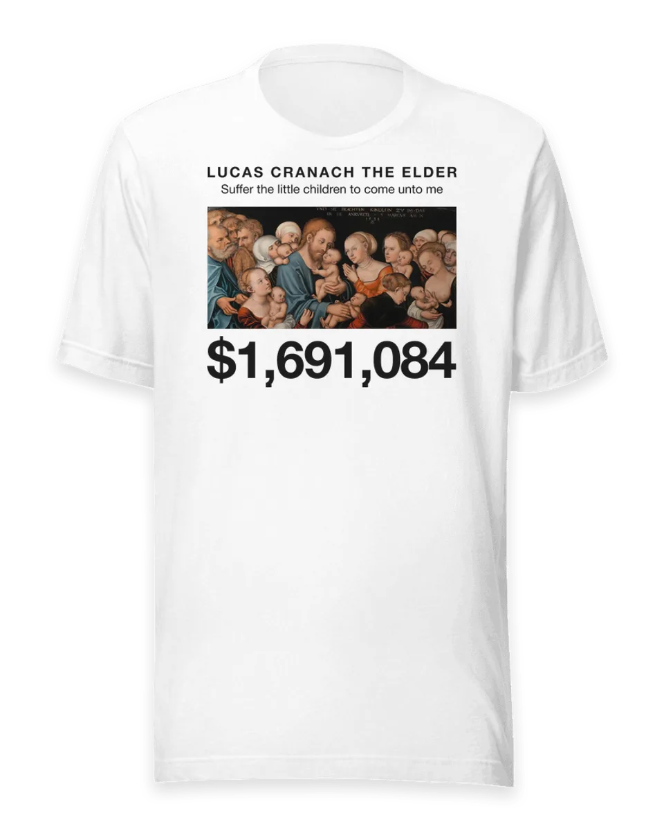 T-shirt: Suffer the little children to come unto me by Lucas Cranach the Elder