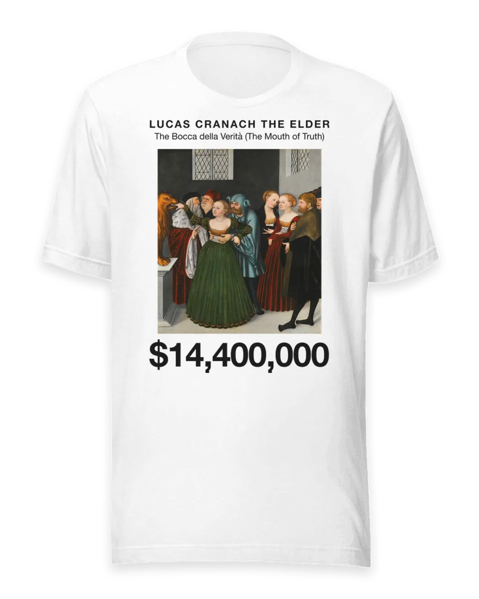 T-shirt: The Bocca della Verità (The Mouth of Truth) by Lucas Cranach the Elder