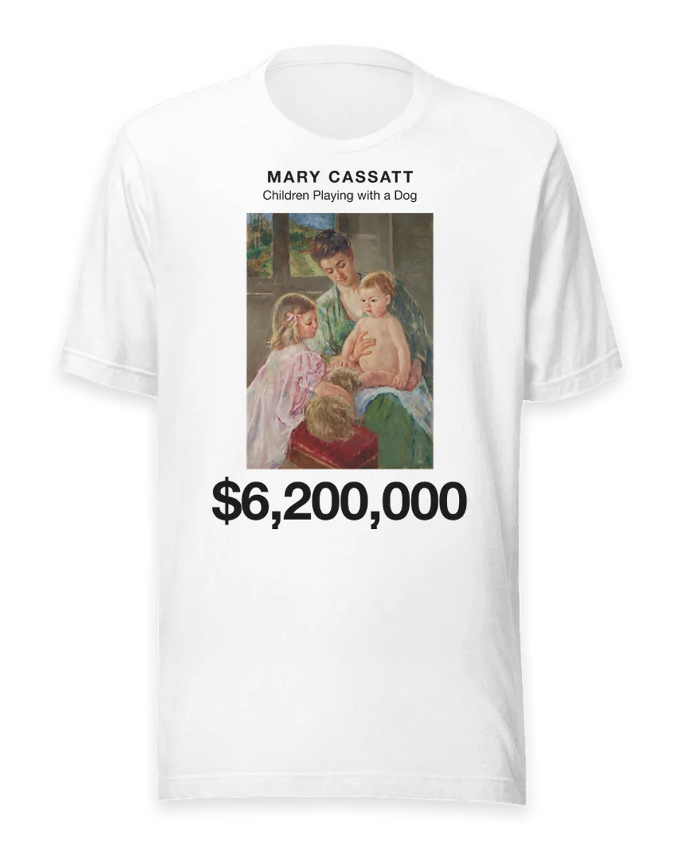 T-shirt: Children Playing with a Dog by Mary Cassatt
