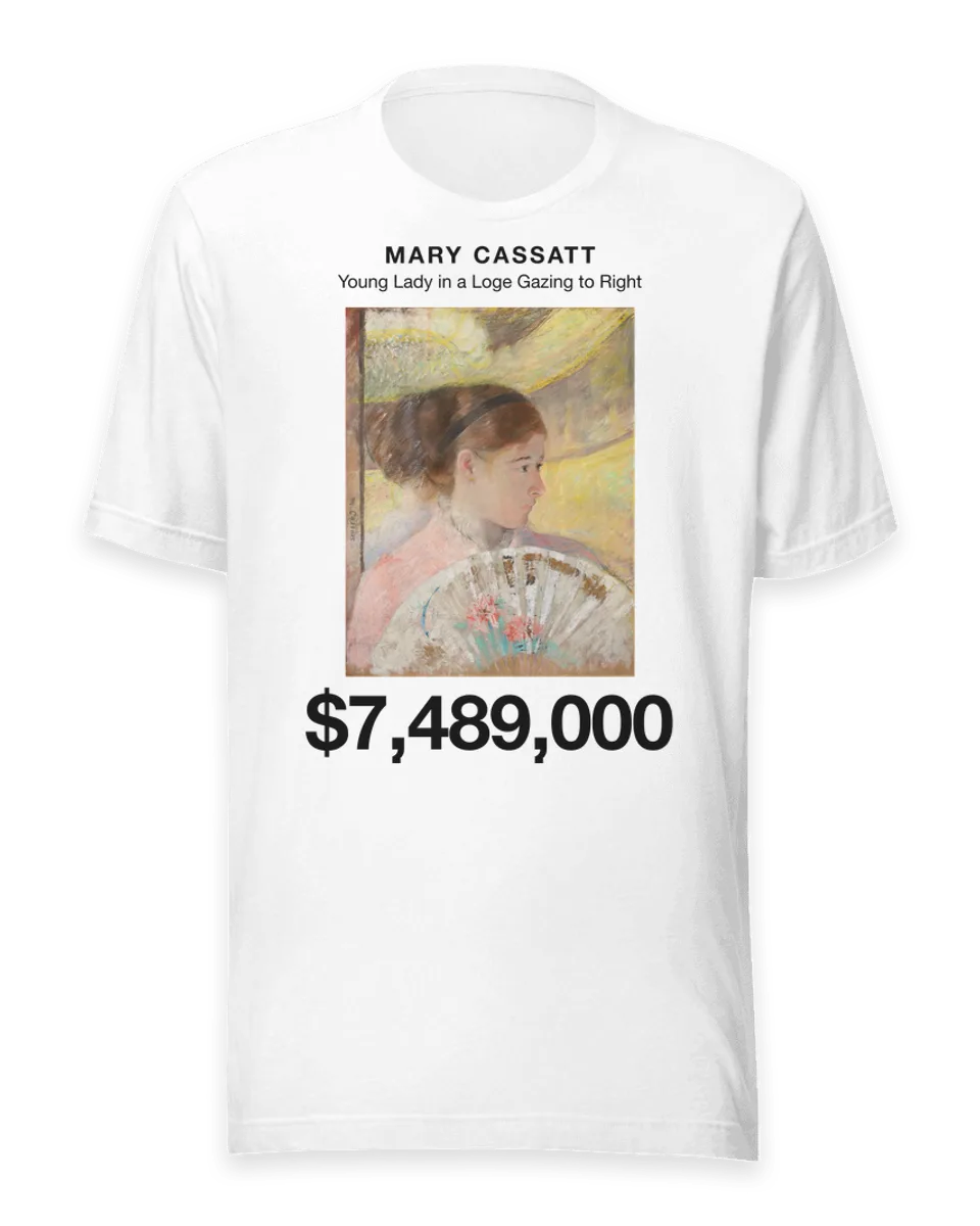 T-shirt: Young Lady in a Loge Gazing to Right by Mary Cassatt
