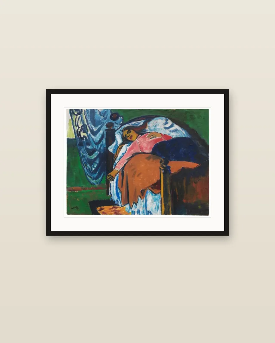 Die Ruhende by Max Pechstein, framed