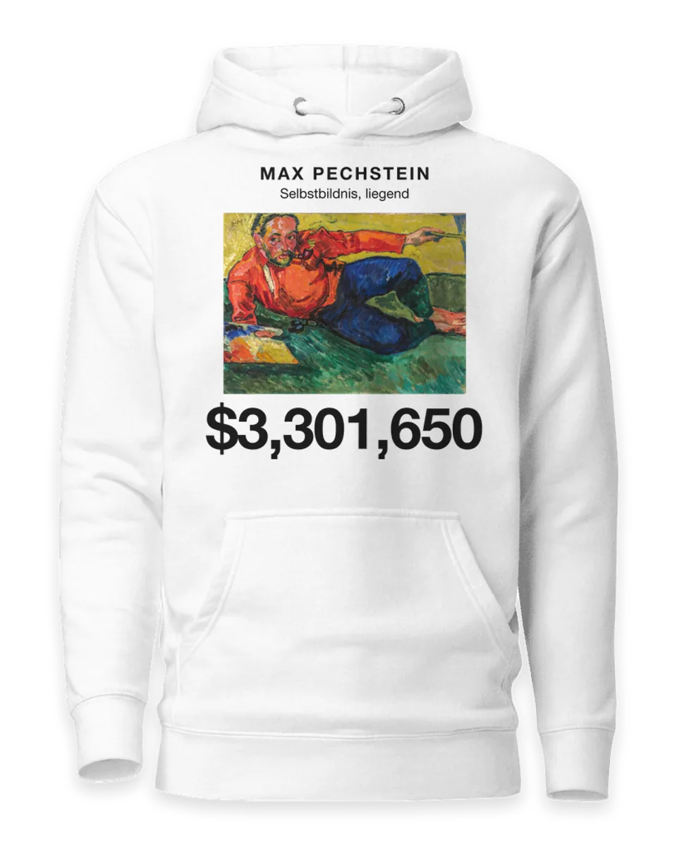 Hoodie: Selbstbildnis, liegend by Max Pechstein