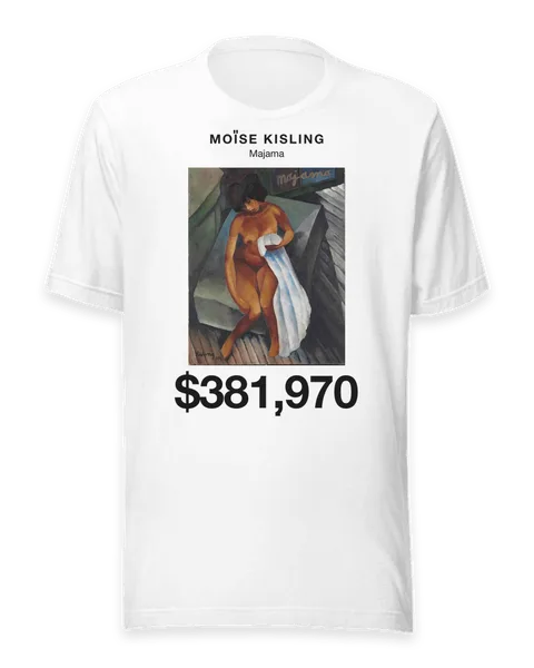 Majama by Moïse Kisling, on a white t-shirt