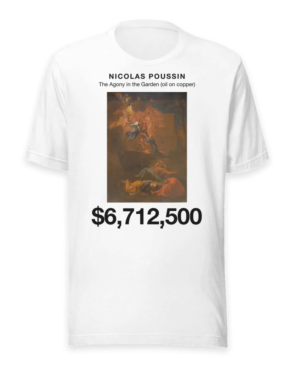 T-shirt: The Agony in the Garden (oil on copper) by Nicolas Poussin