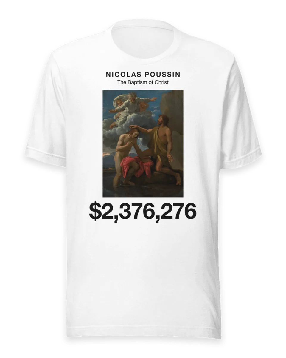 T-shirt: The Baptism of Christ by Nicolas Poussin