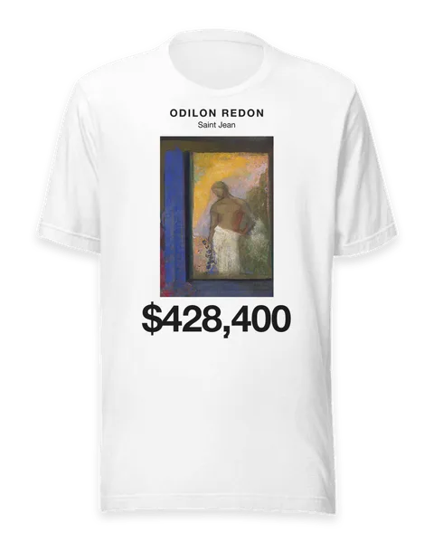 Saint Jean by Odilon Redon, on a white t-shirt