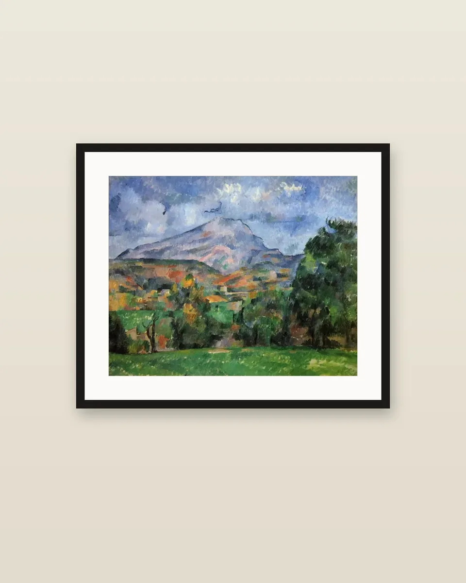La Montagne Sainte-Victoire by Paul Cézanne, framed