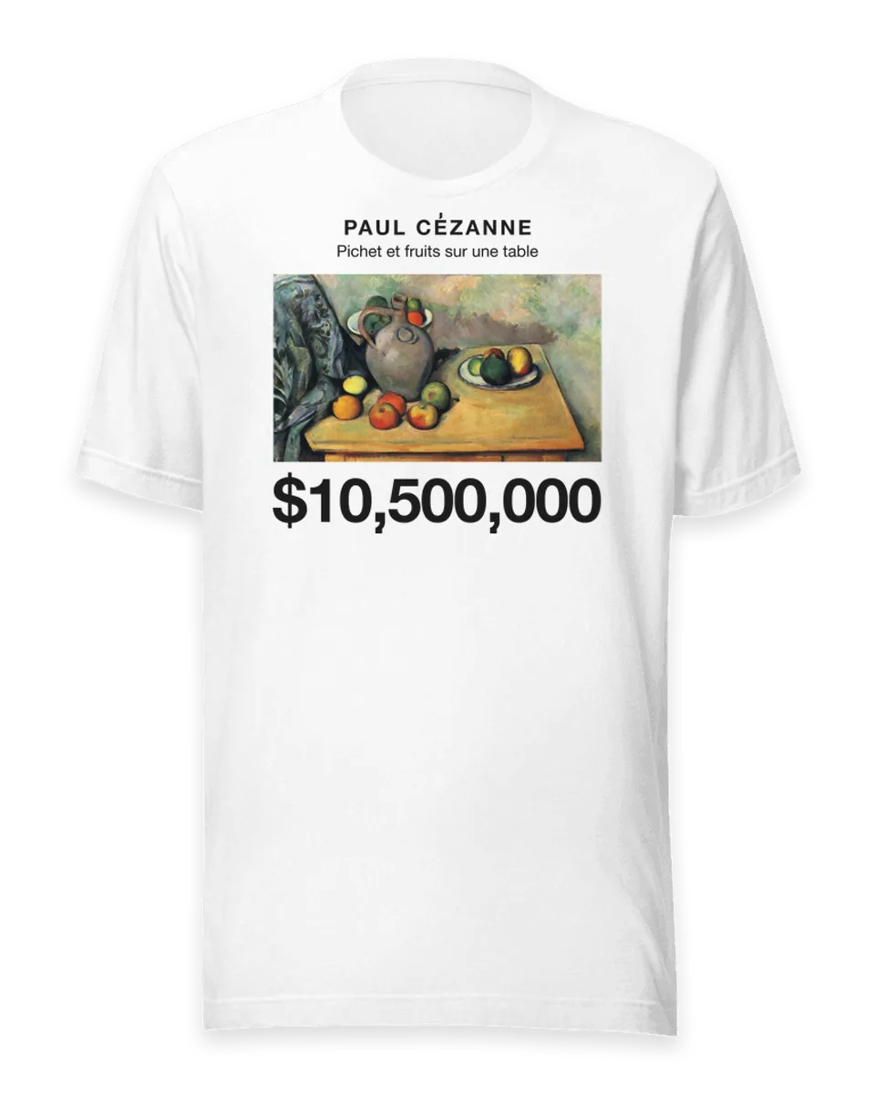 T-shirt: Pichet et fruits sur une table by Paul Cézanne