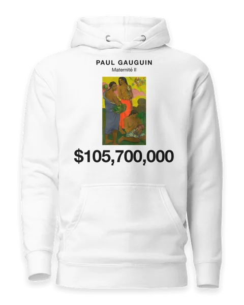 Maternité II by Paul Gauguin, on a white hoodie