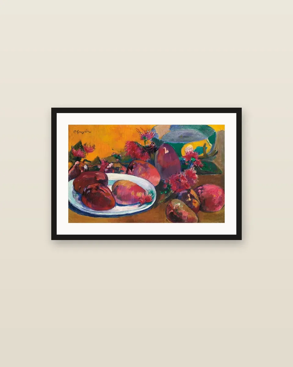 Nature morte aux mangos by Paul Gauguin, framed
