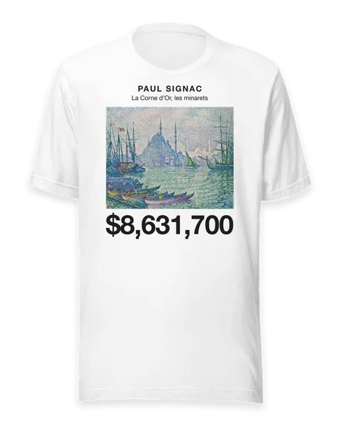 La Corne d’Or, les minarets by Paul Signac, on a white t-shirt
