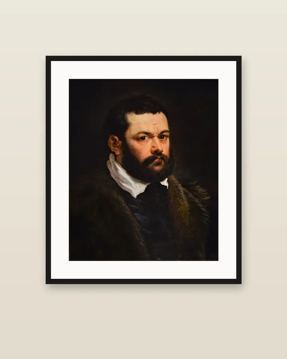 Portrait of a Venetian Nobleman by Peter Paul Rubens, framed