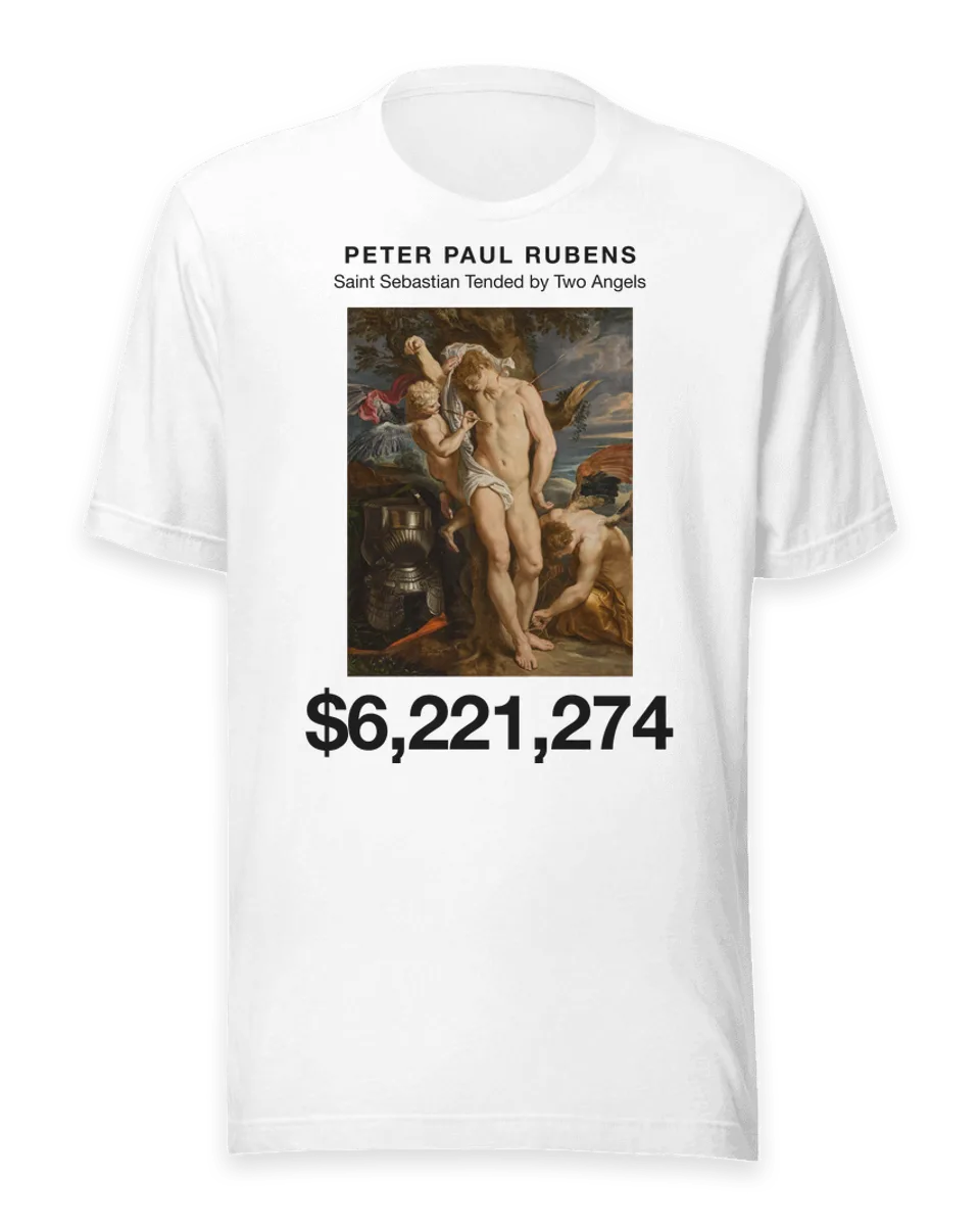 T-shirt: Saint Sebastian Tended by Two Angels by Peter Paul Rubens