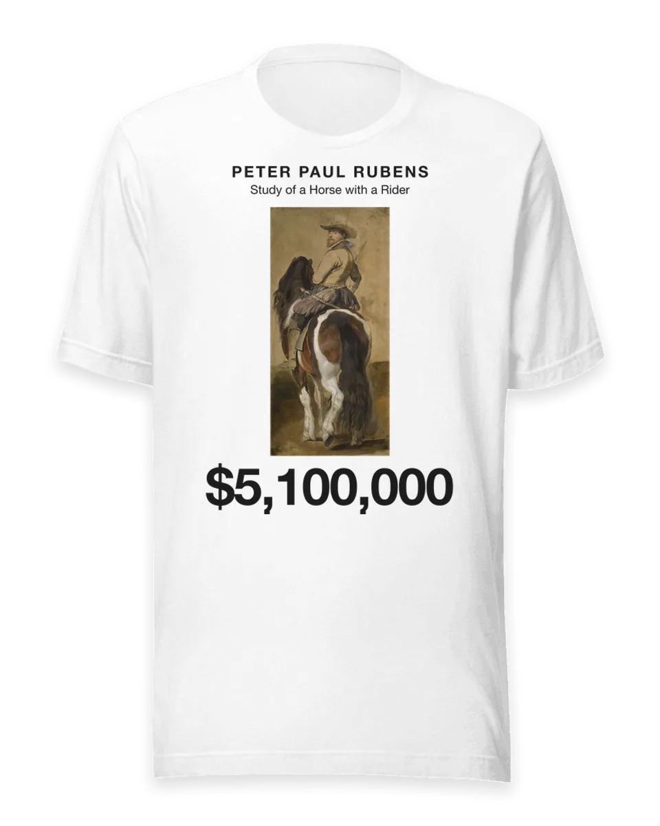 T-shirt: Study of a Horse with a Rider by Peter Paul Rubens