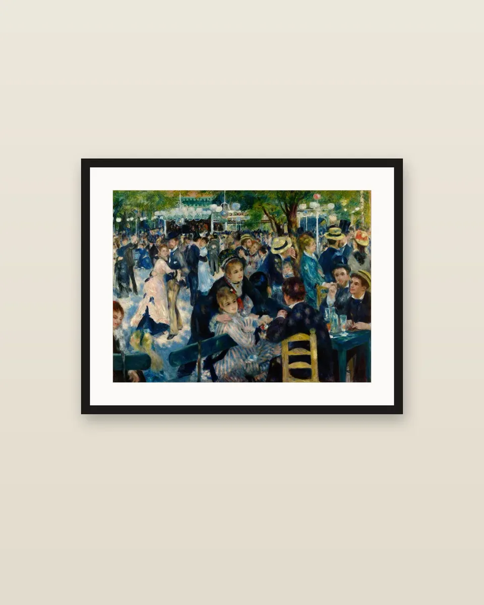 Bal du moulin de la Galette by Pierre-Auguste Renoir, framed