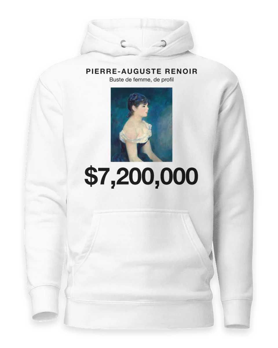 Hoodie: Buste de femme, de profil by Pierre-Auguste Renoir