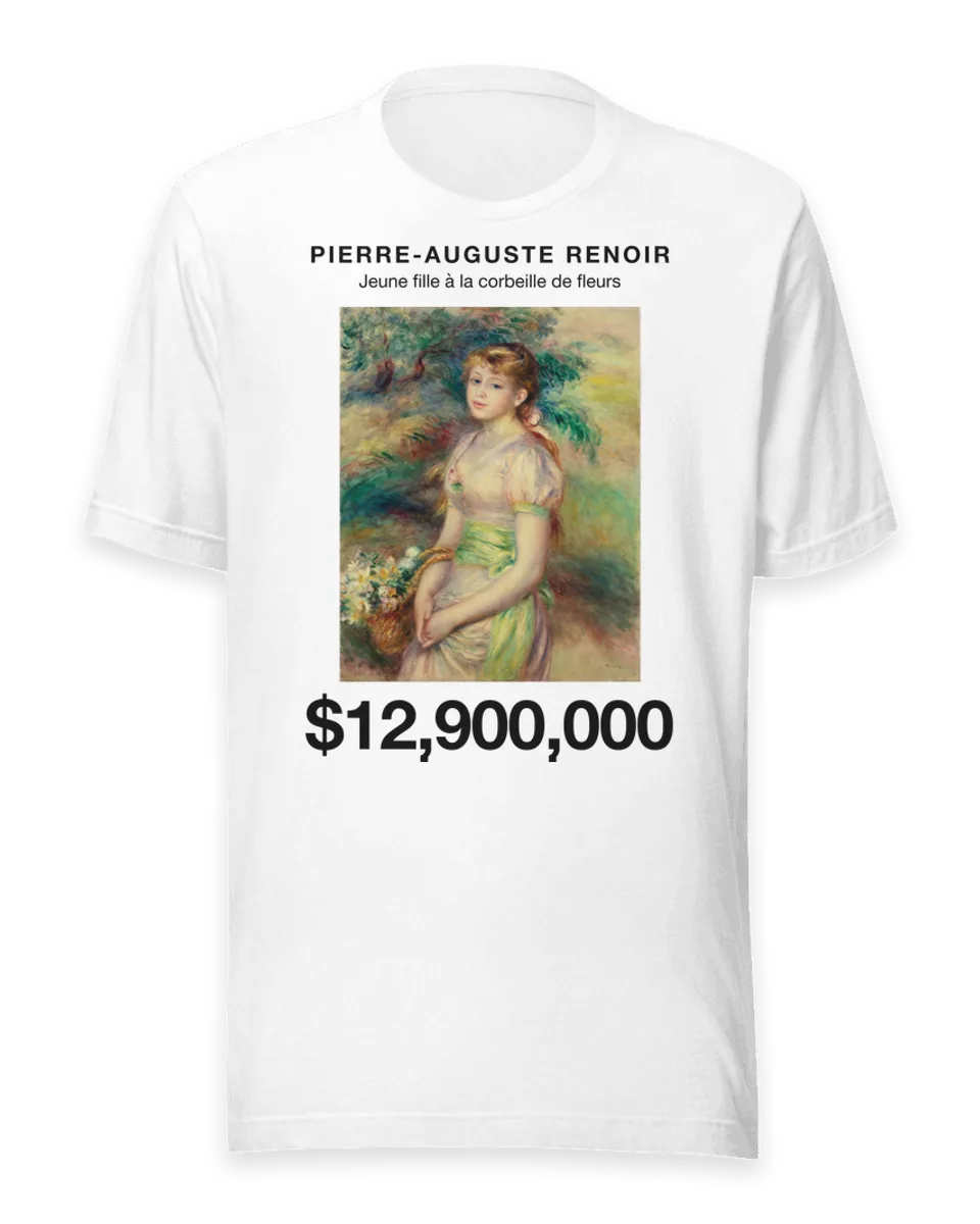 T-shirt: Jeune fille à la corbeille de fleurs by Pierre-Auguste Renoir