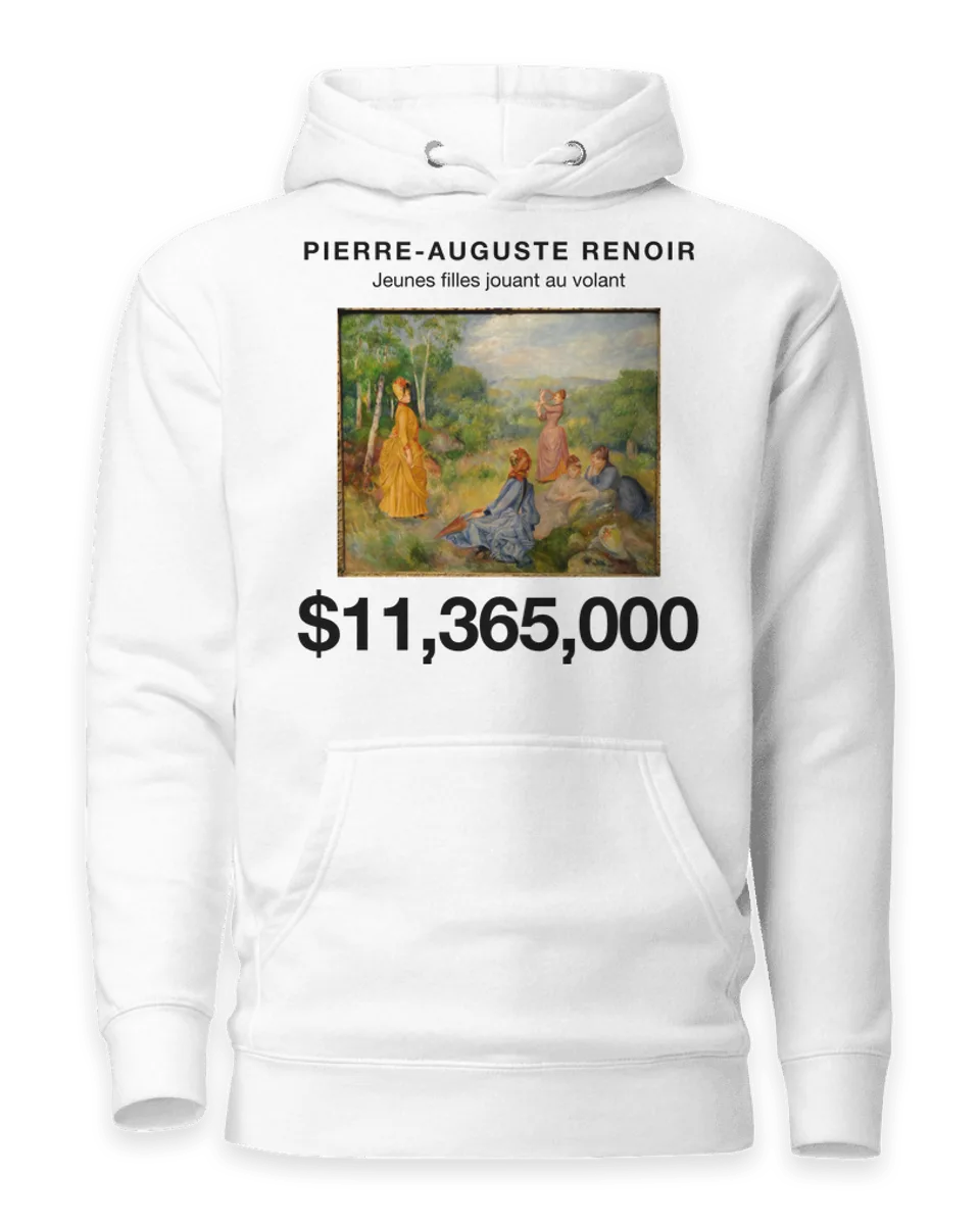 Hoodie: Jeunes filles jouant au volant by Pierre-Auguste Renoir