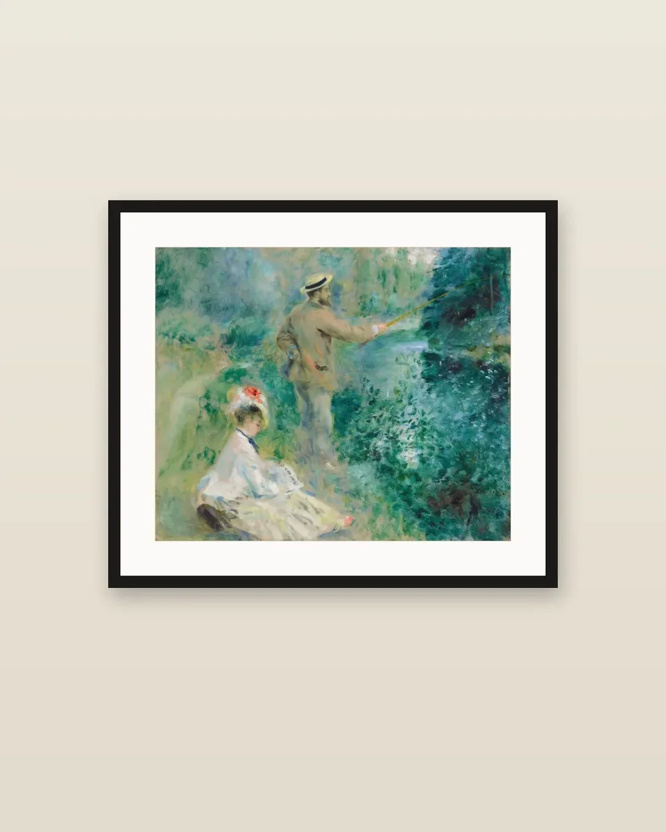 Le pêcheur à la ligne by Pierre-Auguste Renoir, framed