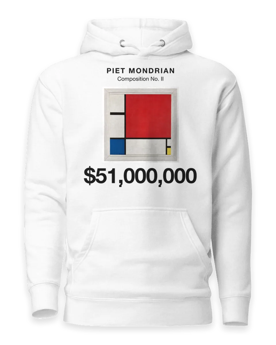 Hoodie: Composition No. II by Piet Mondrian