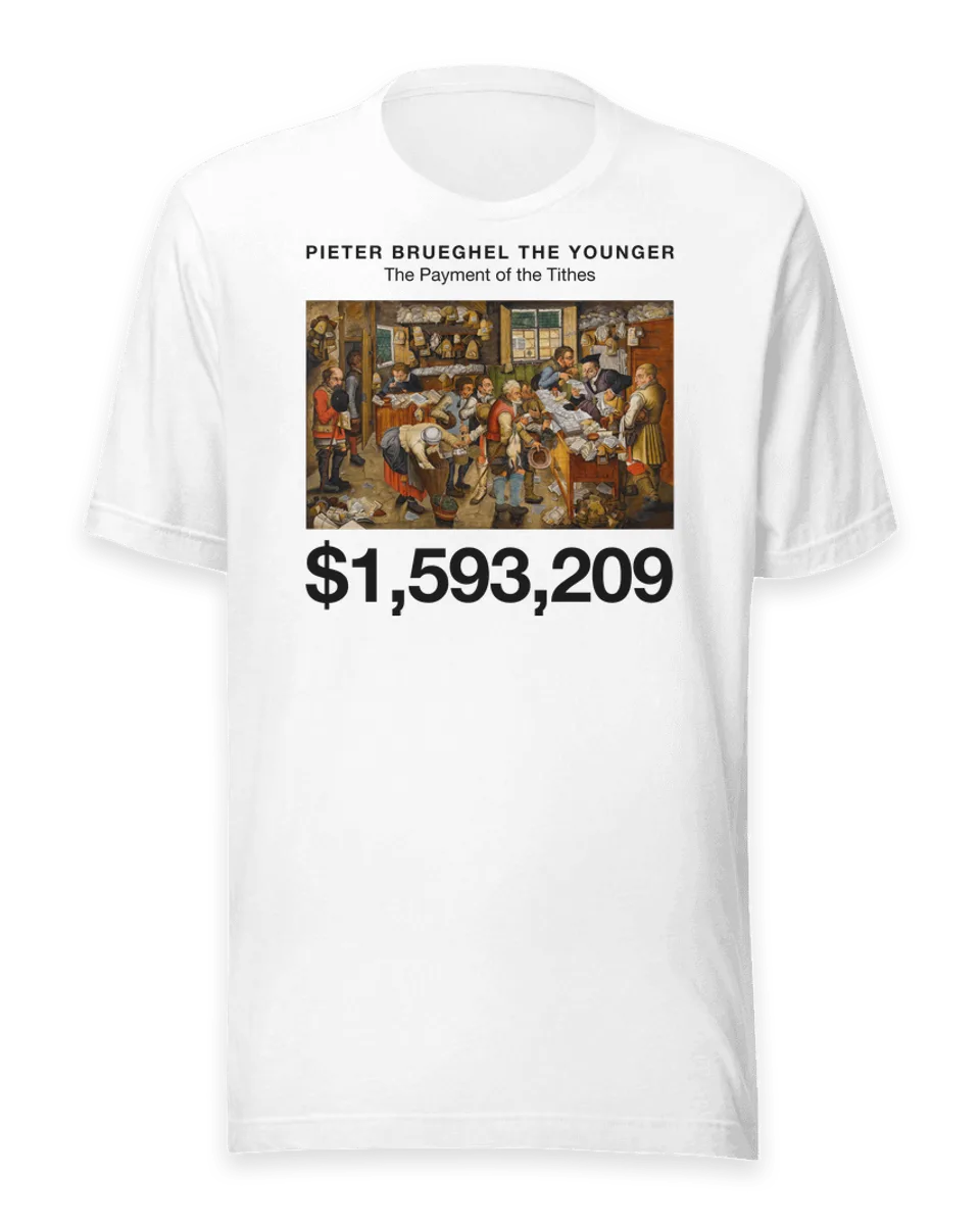 T-shirt: The Payment of the Tithes by Pieter Brueghel the Younger