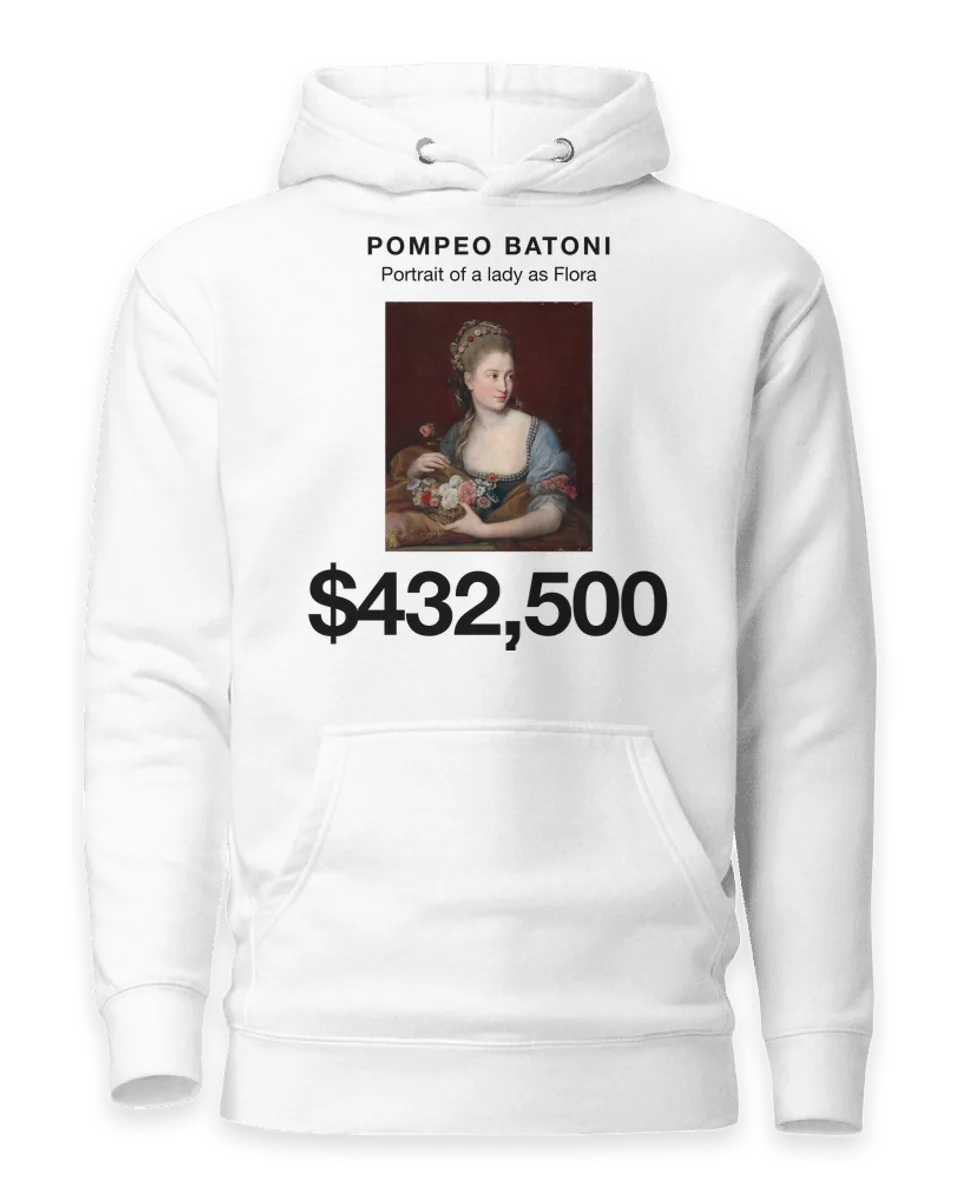 Hoodie: Portrait of a lady as Flora by Pompeo Batoni