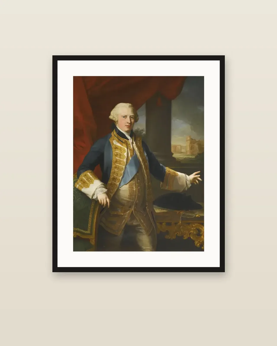 Portrait of Prince Edward Augustus, Duke of York and Albany by Pompeo Batoni, framed