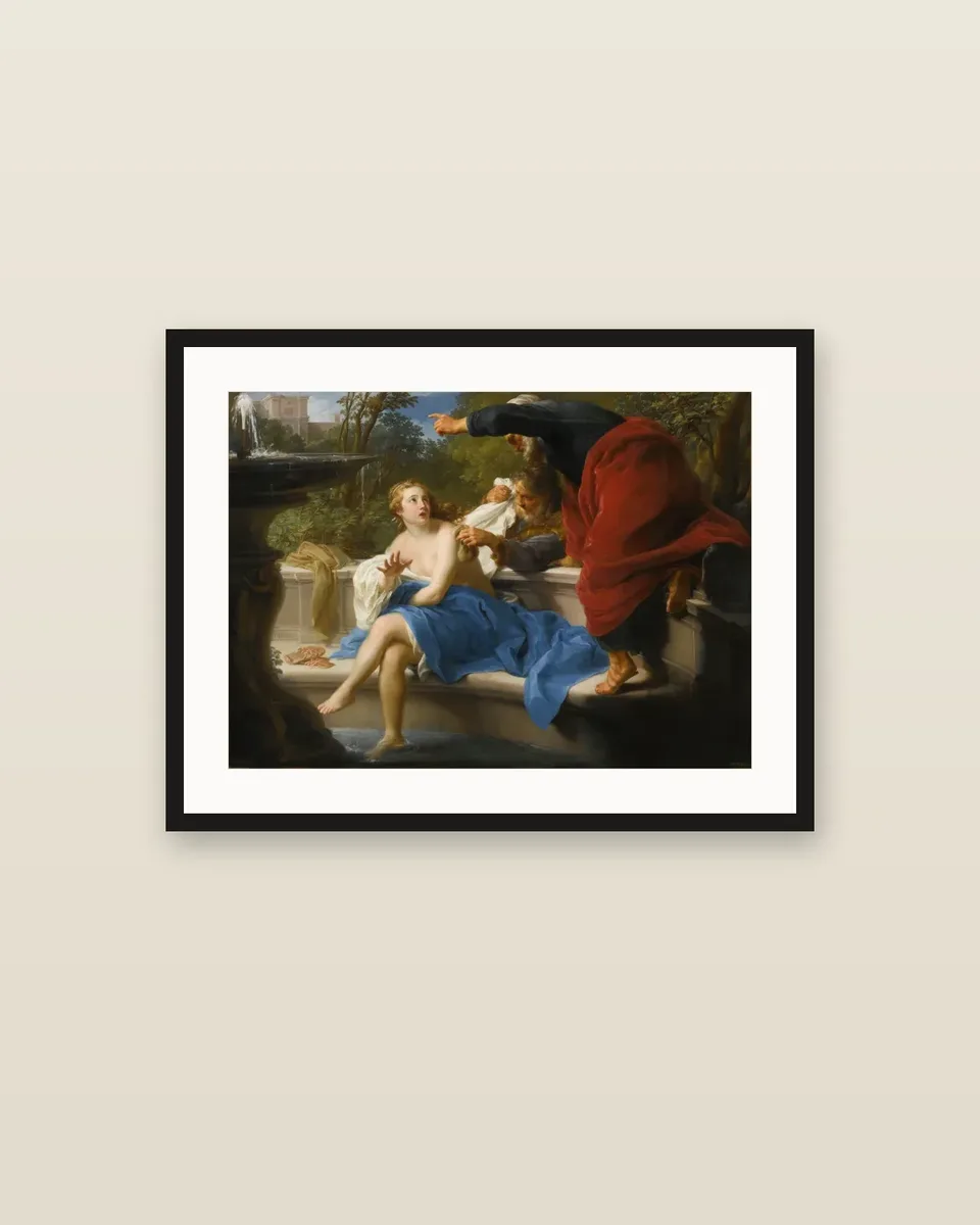 Susanna and the Elders by Pompeo Batoni, framed