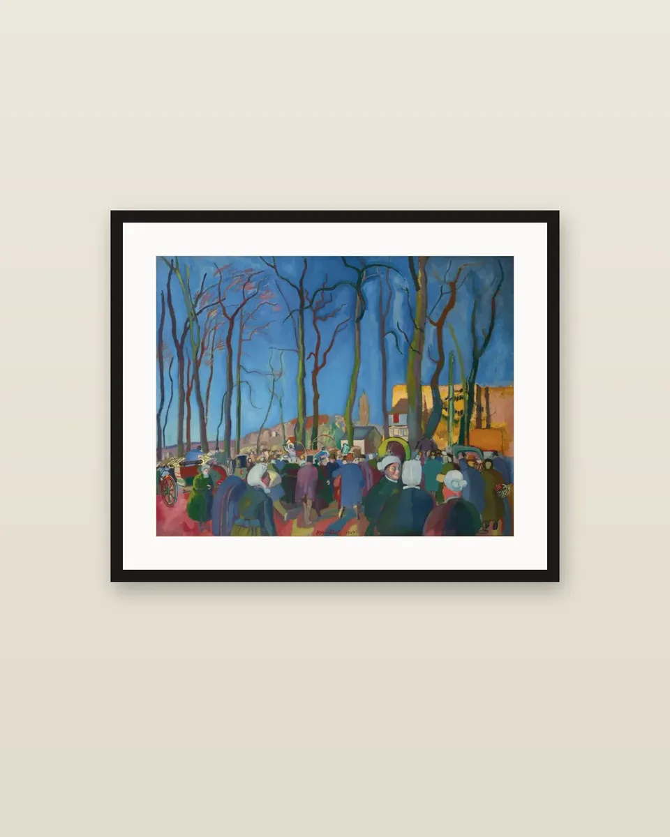 La foire aux oignons by Raoul Dufy, framed