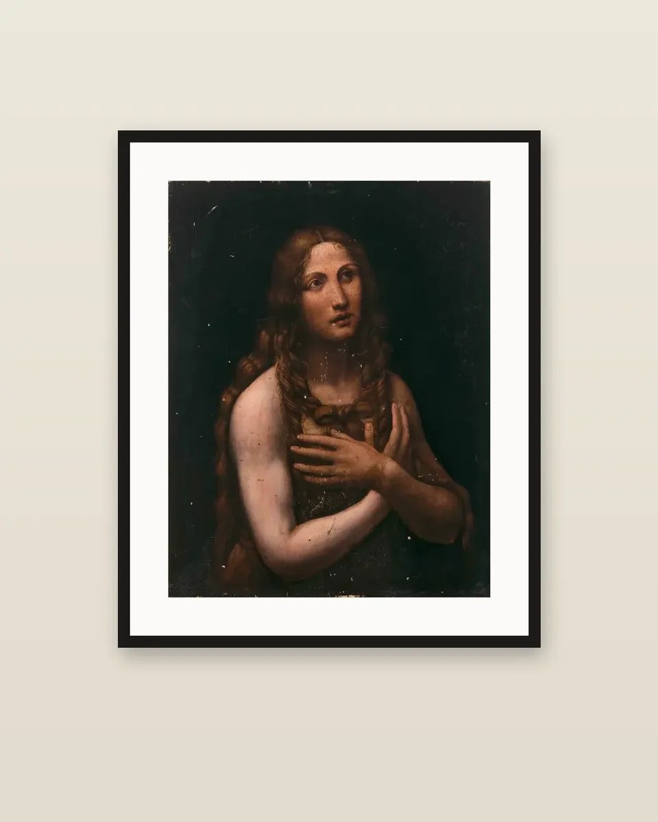 Penitent Magdalene by Salai, framed