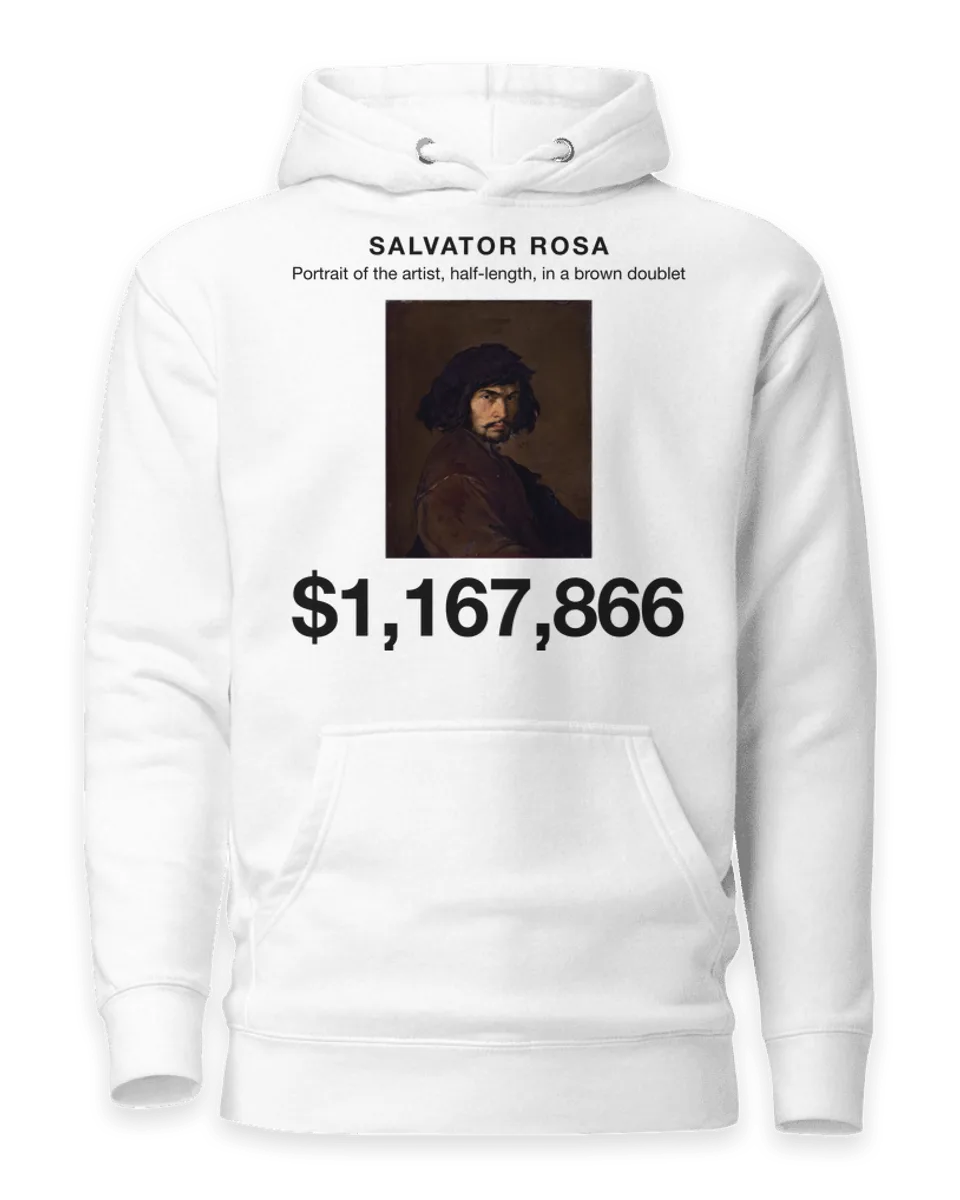 Hoodie: Portrait of the artist, half-length, in a brown doublet by Salvator Rosa