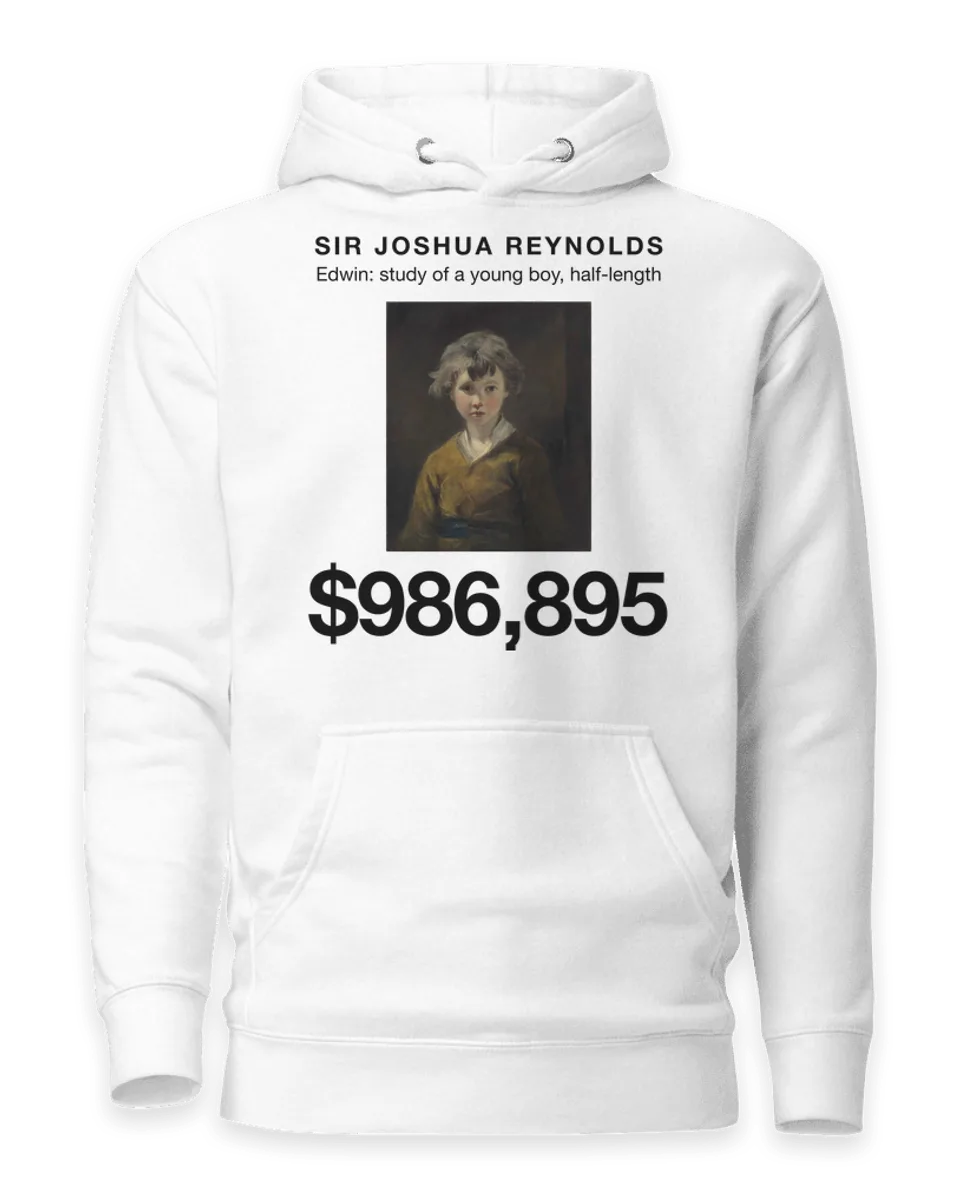 Hoodie: Edwin: study of a young boy, half-length by Sir Joshua Reynolds
