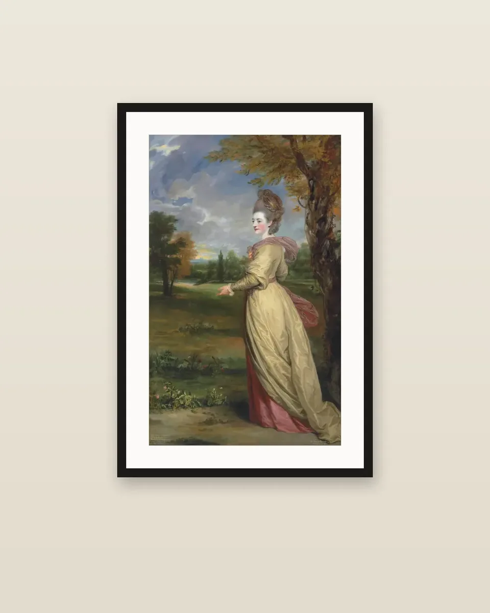 Portrait of Lady Frances Marsham, later Countess of Romney by Sir Joshua Reynolds, framed