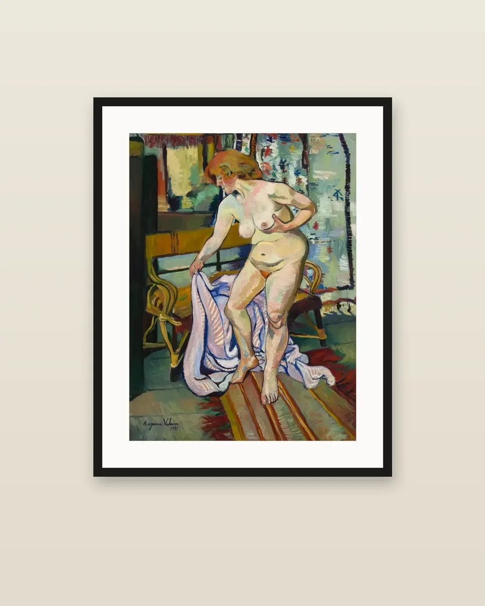 Nu à la draperie by Suzanne Valadon, framed