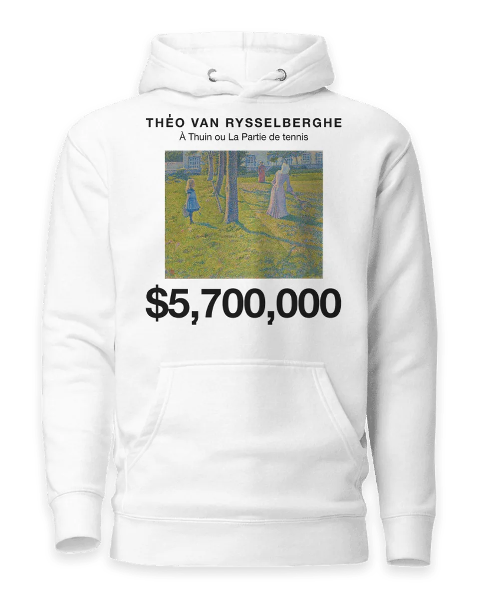 Hoodie: À Thuin ou La Partie de tennis by Théo van Rysselberghe