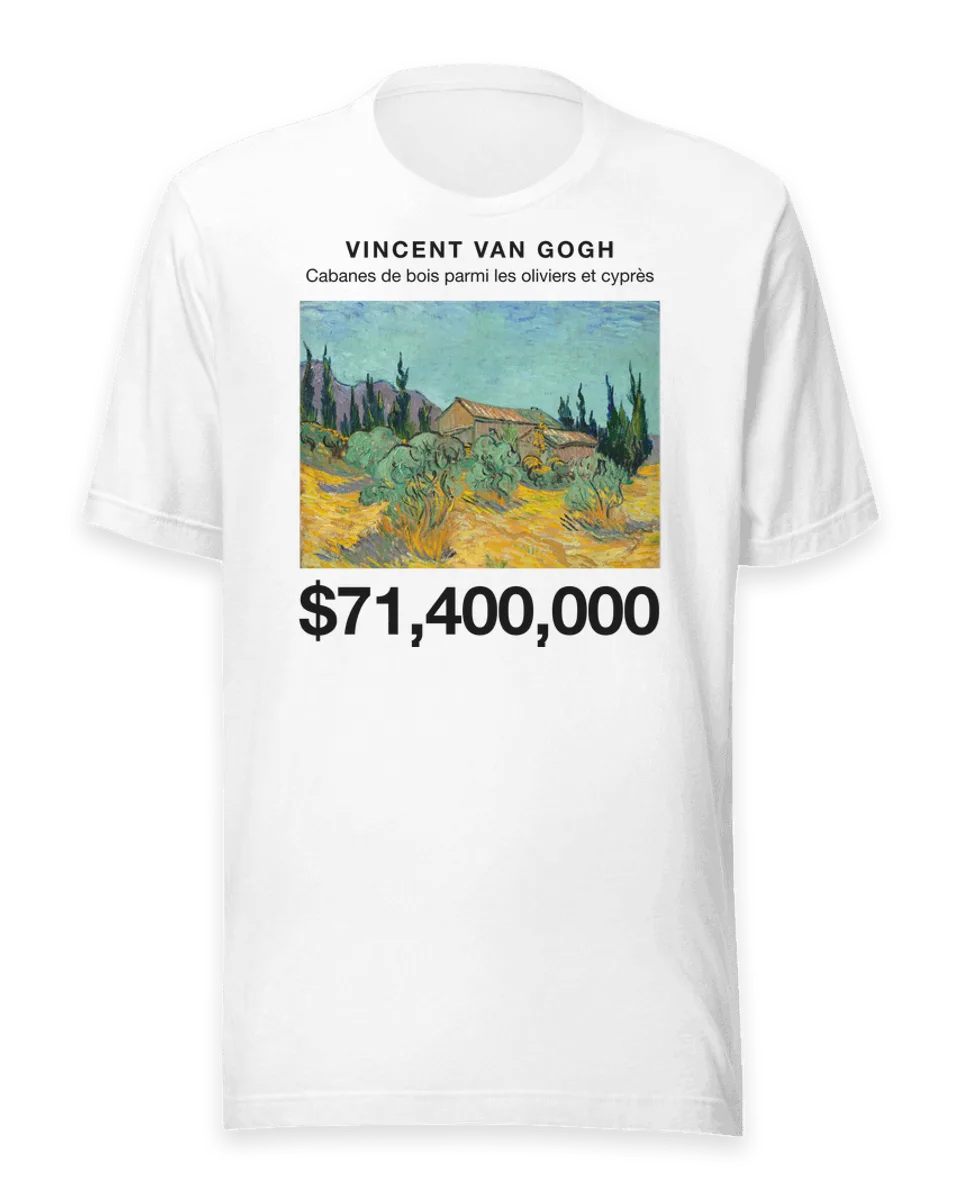 T-shirt: Cabanes de bois parmi les oliviers et cyprès by Vincent van Gogh